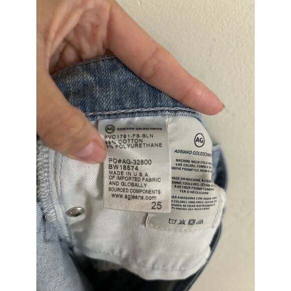 AG Adriano Goldschmied Jeans Women's 25 Low Rise Distressed Light Wash Denim - Picture 10 of 11